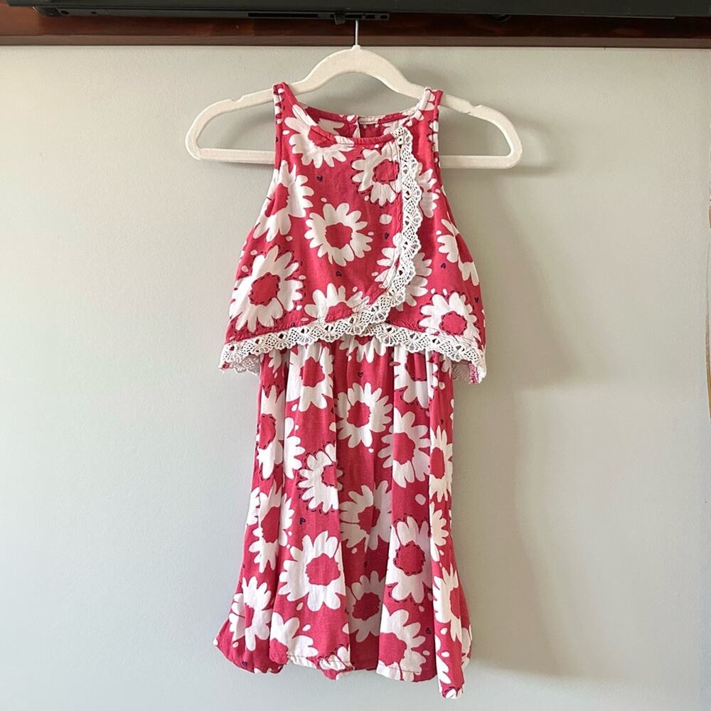Abercrombie Kids Floral Lace Trim Dress | Girls Size 3/4